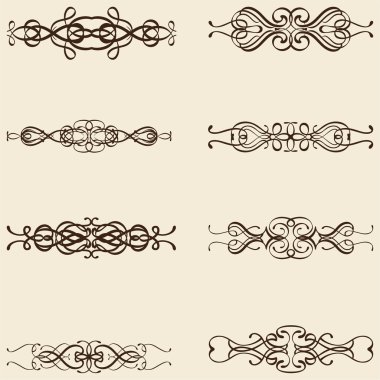 süslü bölme çizgileri