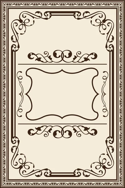 Ročník barokní rámec — Stockový vektor