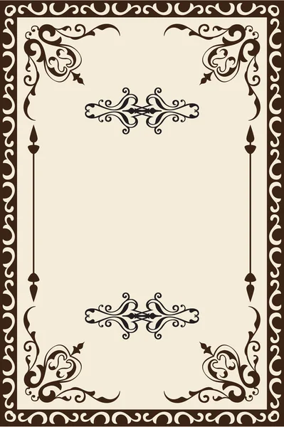 Ornate baroque page — Stock Vector