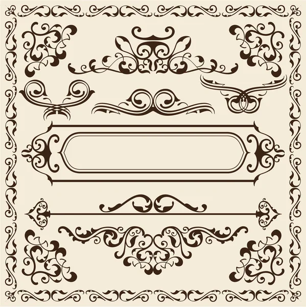 Victorian nice set — Stock Vector