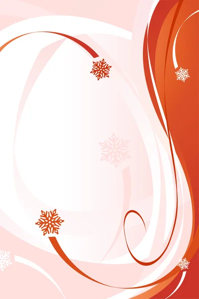 Red Christmas Snowflake Background — Stock Vector