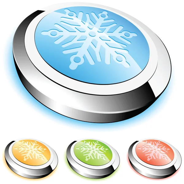 Crystal button — Stock Vector