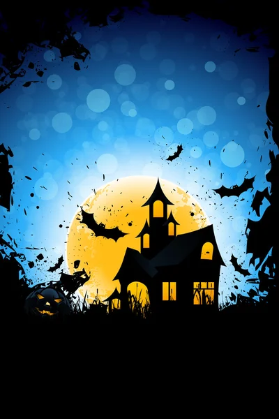 Grunge achtergrond voor halloween-feest — Stockvector