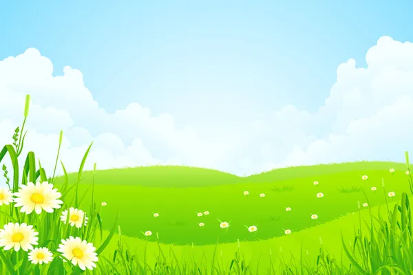 Naturaleza verde paisaje — Vector de stock