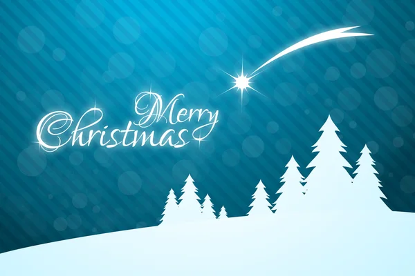 yıldız ile neşeli Noel tebrik kartı