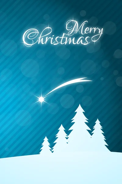 Veselé vánoční přání s hvězdou — Stockový vektor