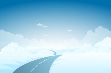 Mavi kış manzarası