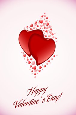 pembe bir arka plan üzerinde kırmızı valentine Kalpler