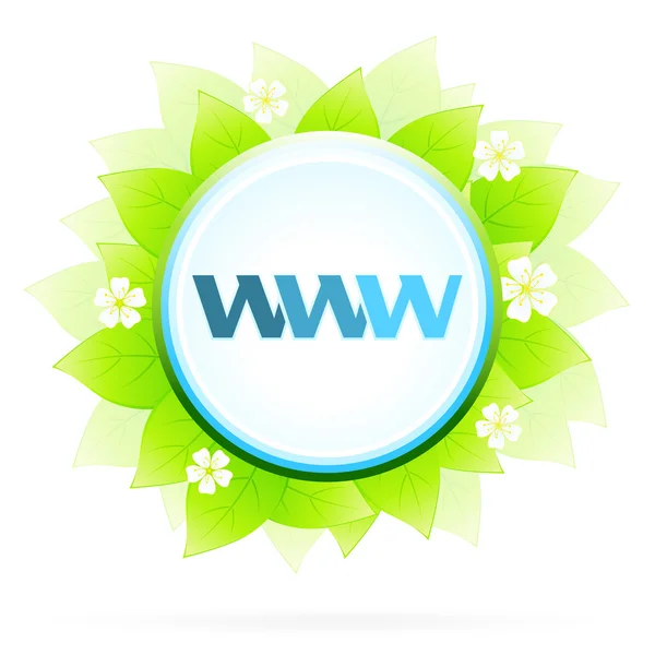 Ikonen www och internet — Stock vektor