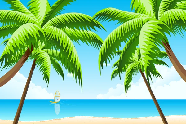 Fondo tropical — Vector de stock