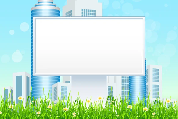 Prázdné billboard v trávě — Stockový vektor