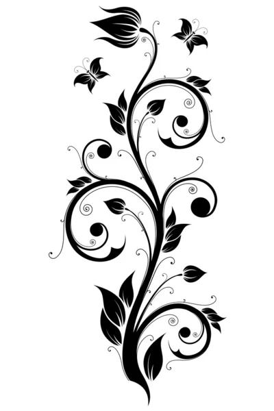 Ornamento de diseño floral — Vector de stock