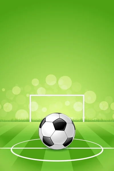 Ballon de football sur fond vert — Image vectorielle