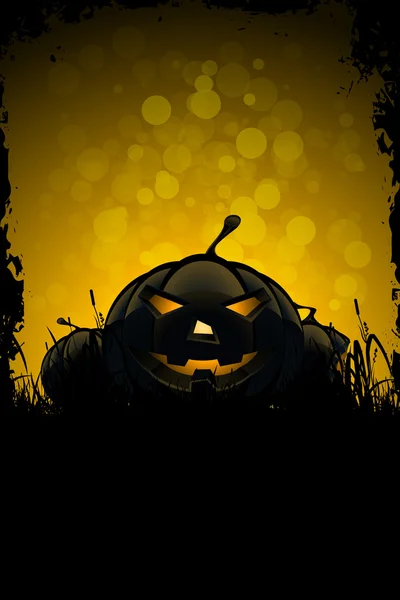 Halloween Background with Pumpkins — Stock Vector