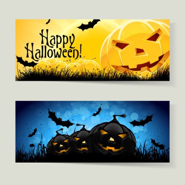 Cadılar Bayramı pankartları.