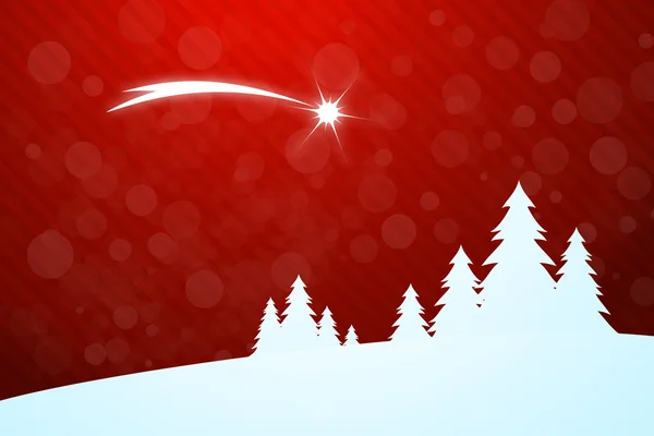 Weihnachtsgrußkarte mit Stern — Stockvektor
