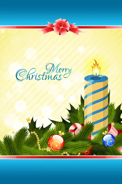 Feliz tarjeta de felicitación de Navidad — Vector de stock