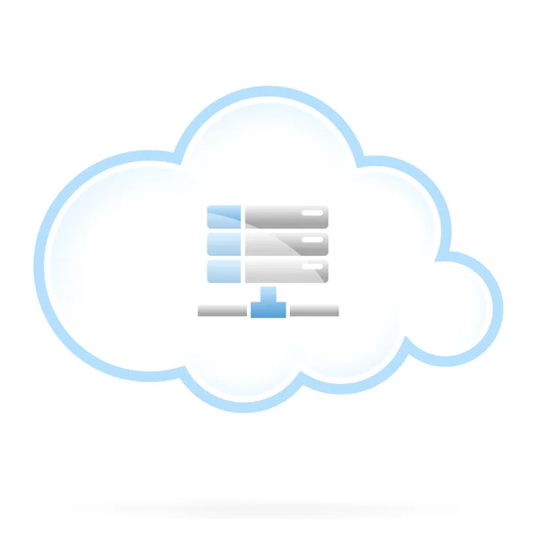 Cloud зберігання значок — стоковий вектор