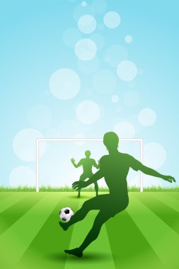 iki oyuncu ile futbol arka plan