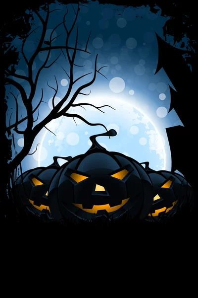 Cartão de Halloween Grungy — Vetor de Stock