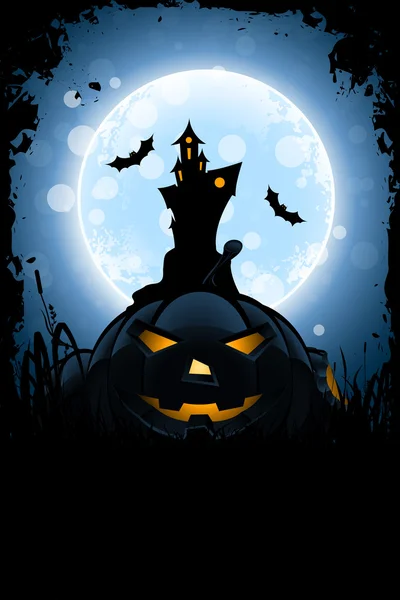 Cartão de Halloween Grungy — Vetor de Stock
