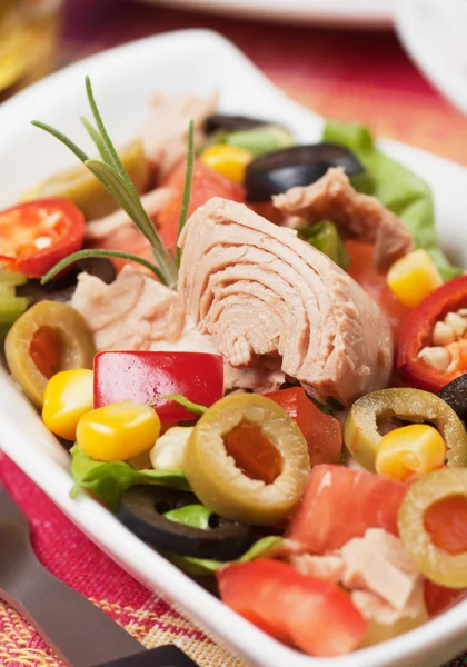 Thunfischsalat mit Gemüse — Stockfoto