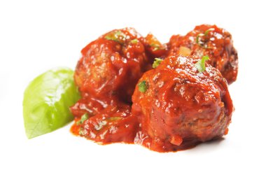 Meatballs with tomato sauce clipart