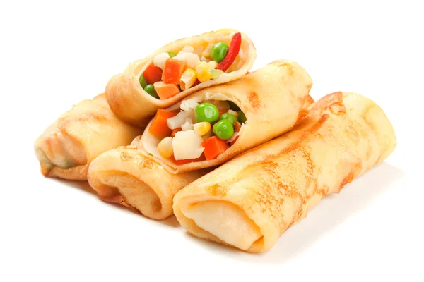 Egg rolls filled with vegetables — Stock Photo, Image