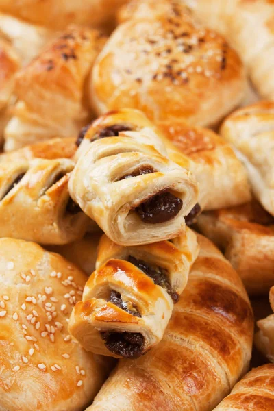 Puff pastry with chocolate — Stock Photo, Image