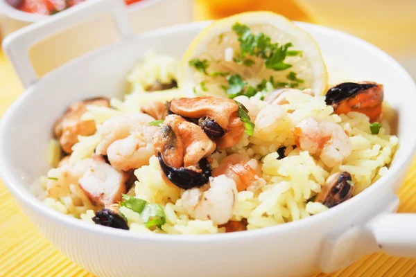 Seafood risotto — Stock Photo, Image