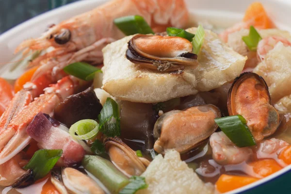 Zuppa di frutti di mare e verdure — Foto Stock