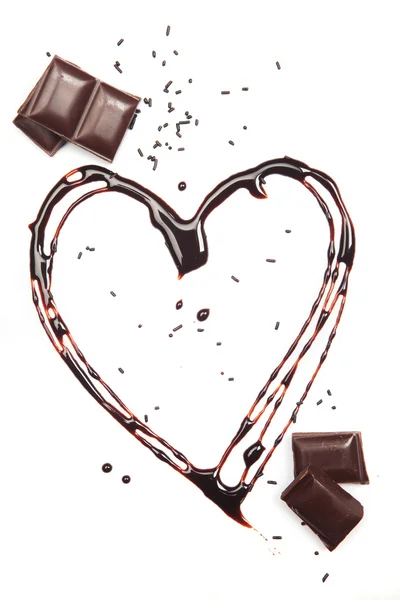 Heart of chocolate — Stock Photo, Image