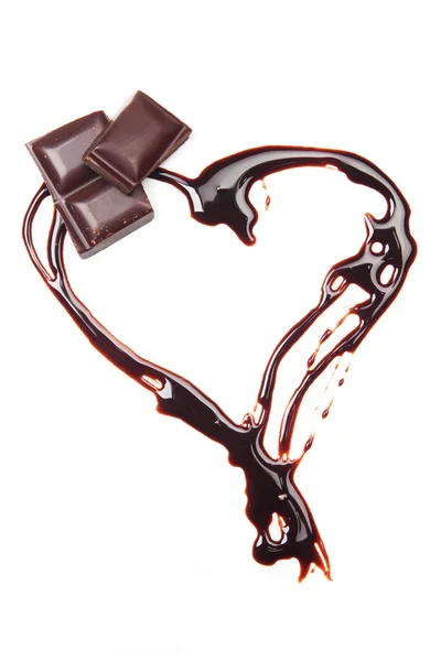 Corazón de Chocolate — Foto de Stock