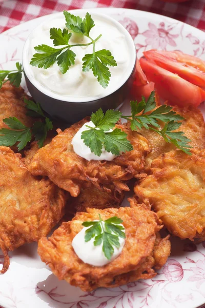 Latke, potato pancake — Stock Photo, Image