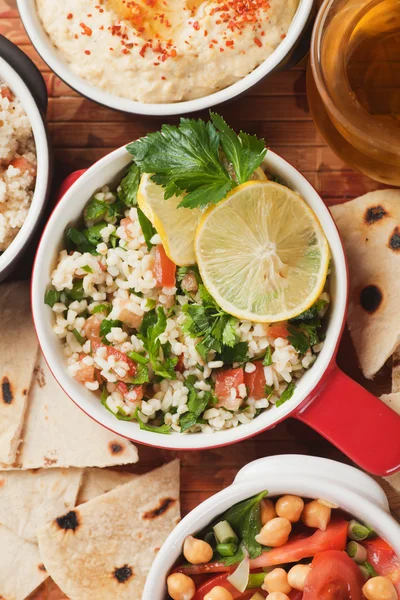 Tabbouleh, middle east salad with bulgur pasta — Stock Image Tabbouleh, middle east salad with bulgur pasta Stock Picture