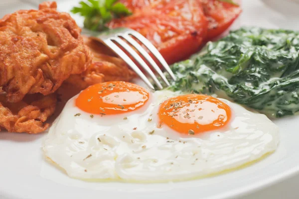 Smažená vejce k snídani — Stock fotografie