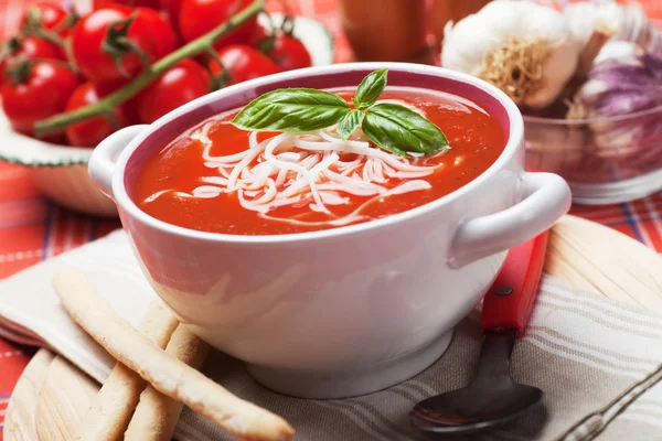 Sopa de tomate — Fotografia de Stock