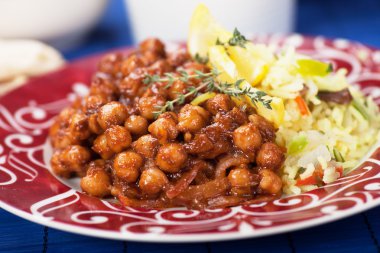 Chana masala pirinç