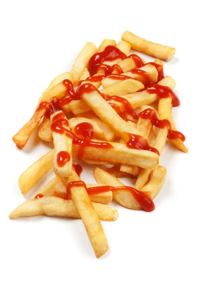 Frytki z ketchupem — Zdjęcie stockowe