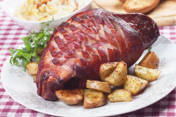 Roasted pork knuckle — Stock Photo, Image