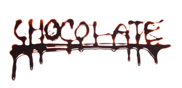 Word chocolate written on white background — Stock Photo, Image