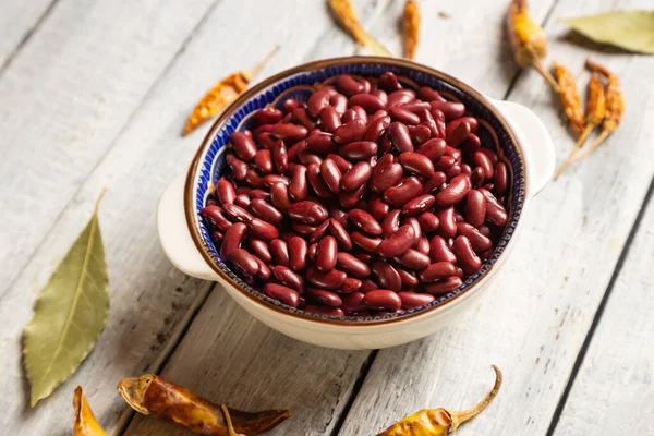 Raw Red Kidney Beans Healthy Food Ingredient Rich Proteins — Stockfoto