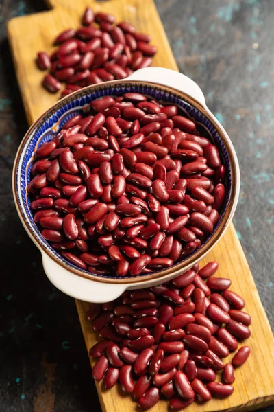 Feijão Vermelho Cru Ingrediente Alimentar Saudável Rico Proteínas — Fotografia de Stock