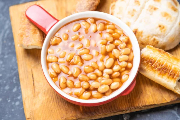 Frijoles Horno Comida Clásica Americana Una Sartén —  Fotos de Stock