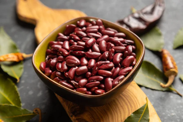 Raw Red Kidney Beans Healthy Food Ingredient Rich Proteins — Stockfoto