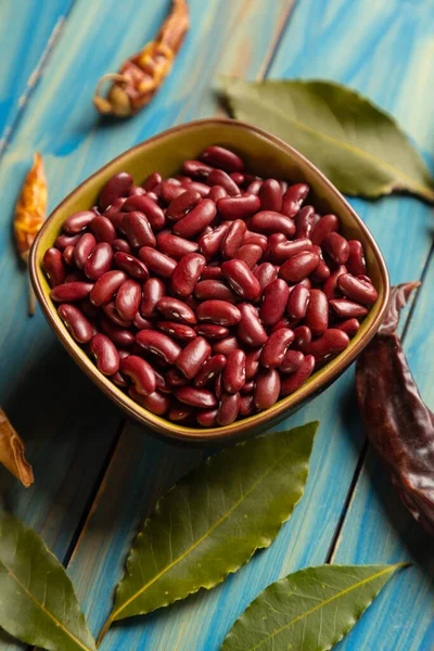 Raw Red Kidney Beans Healthy Food Ingredient Rich Proteins — Stockfoto