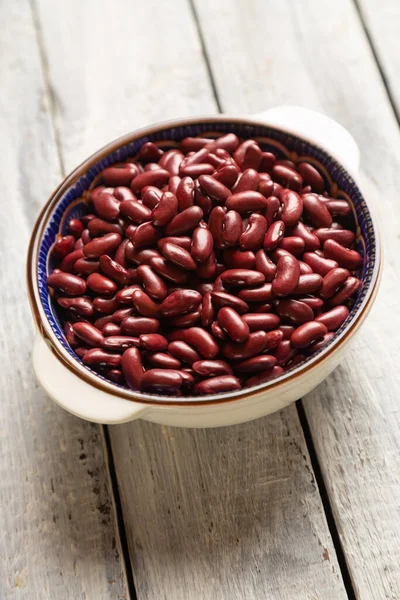 Feijão Vermelho Cru Ingrediente Alimentar Saudável Rico Proteínas — Fotografia de Stock