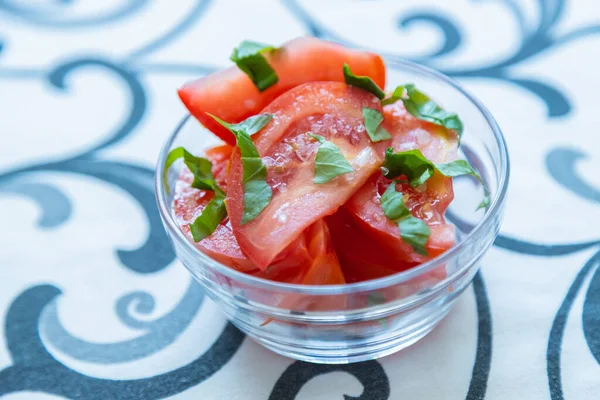 Ensalada Tomate Graso Crudo Con Varios Otros Ingredientes —  Fotos de Stock