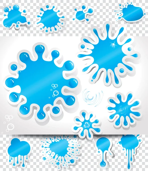 Water Stickers — Stockvector