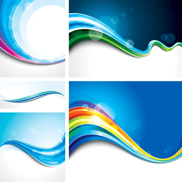 Wave Background set — Stock Vector